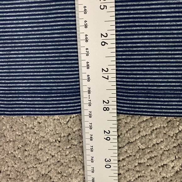 Twillory Athleisure Polo Shirt Men's Large Blue White Stripe Performance Golf - Picture 11 of 11